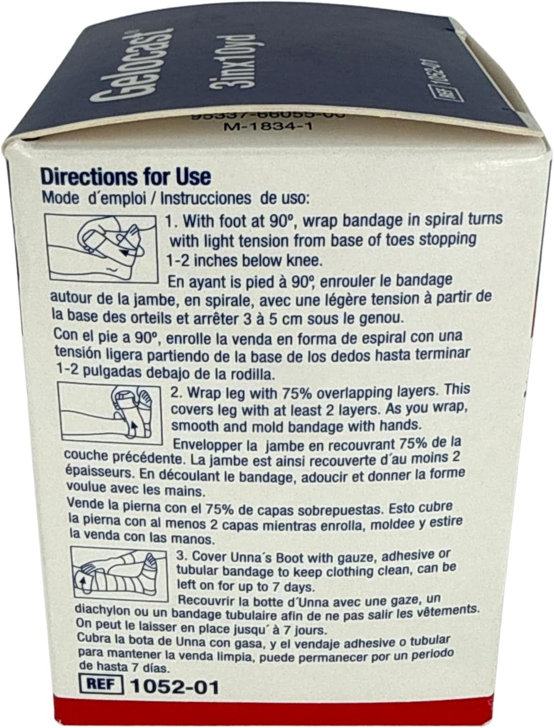 Gelocast Unna Boot, Zinc Oxide & Calamine, Tan, Cotton, Non-Sterile, 3" x 10 yd - BSN01052 - LL Medico