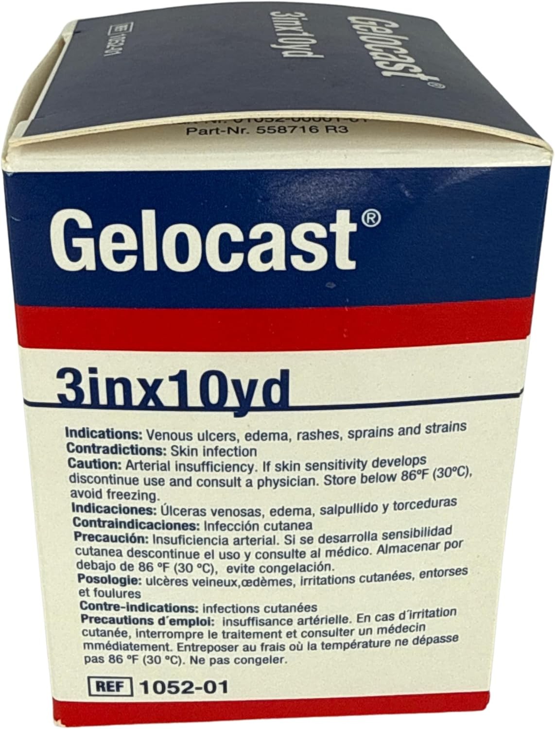 Gelocast Unna Boot, Zinc Oxide & Calamine, Tan, Cotton, Non-Sterile, 3" x 10 yd - BSN01052 - LL Medico