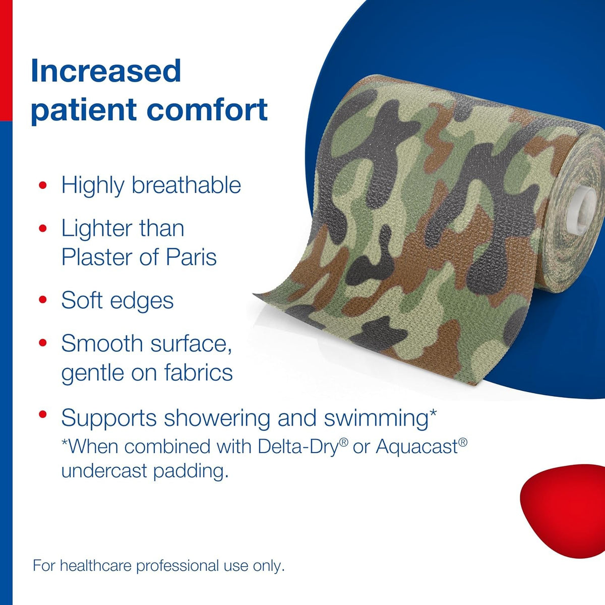 Delta-Cast Prints Cast Tape, Camouflage Print, 3" x 12', Polyester - BSN4003 - LL Medico