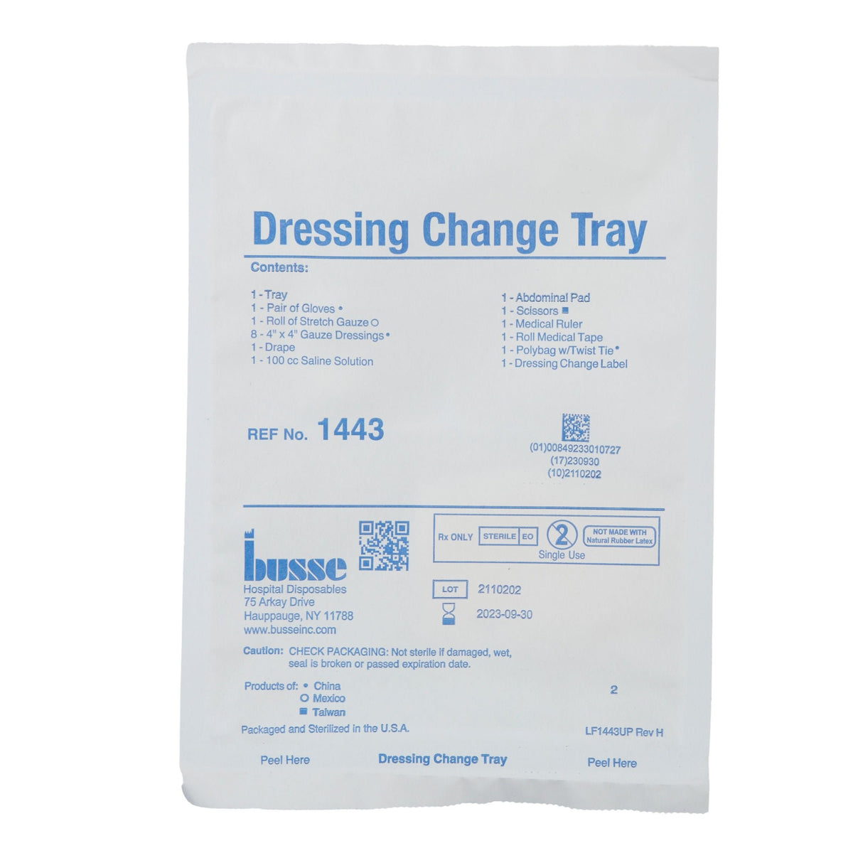 Busse Dressing Change Tray, Sterile - BUS1443 - LL Medico