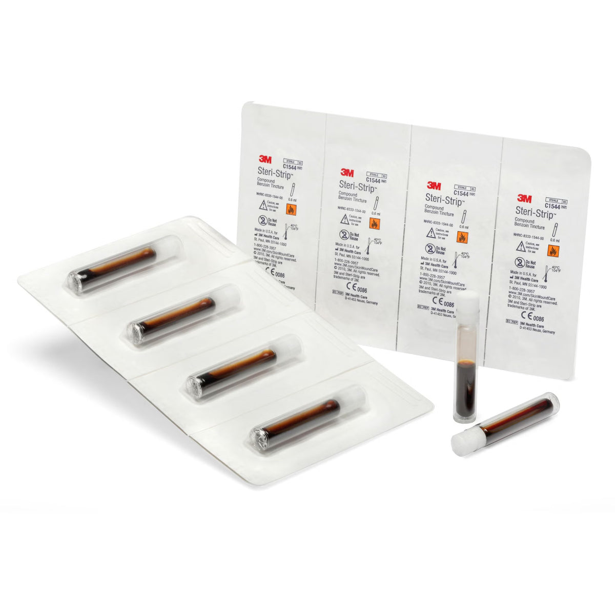 3M Steri-Strip Compound Benzoin Tincture, Antiseptic Topical Liquid, 0.667 mL Ampule - C1544 - LL Medico