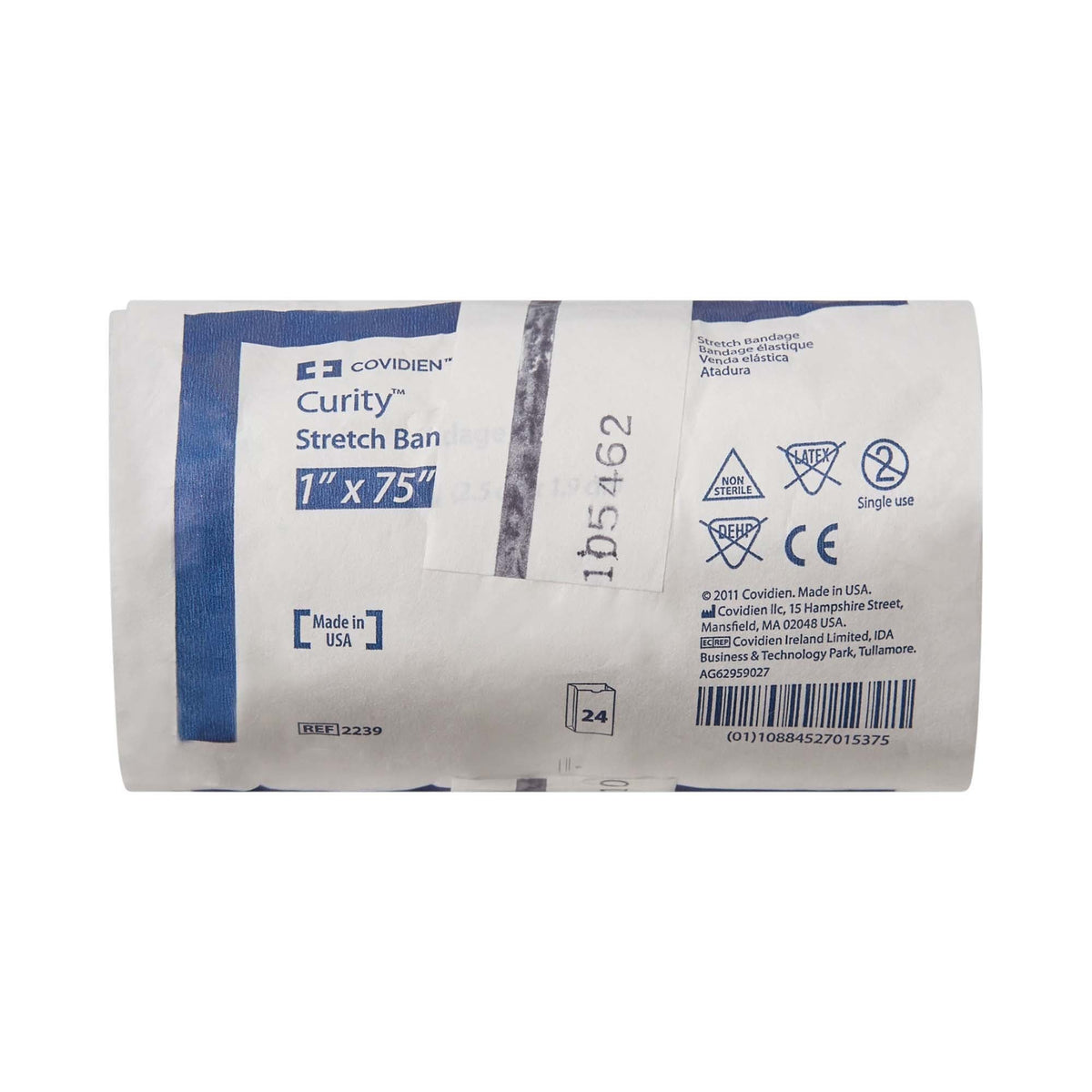 Curity Conforming Bandage, 1 x 75", 1-Ply, White, Cotton / Polyester, Non-Sterile - CAR2239 - LL Medico