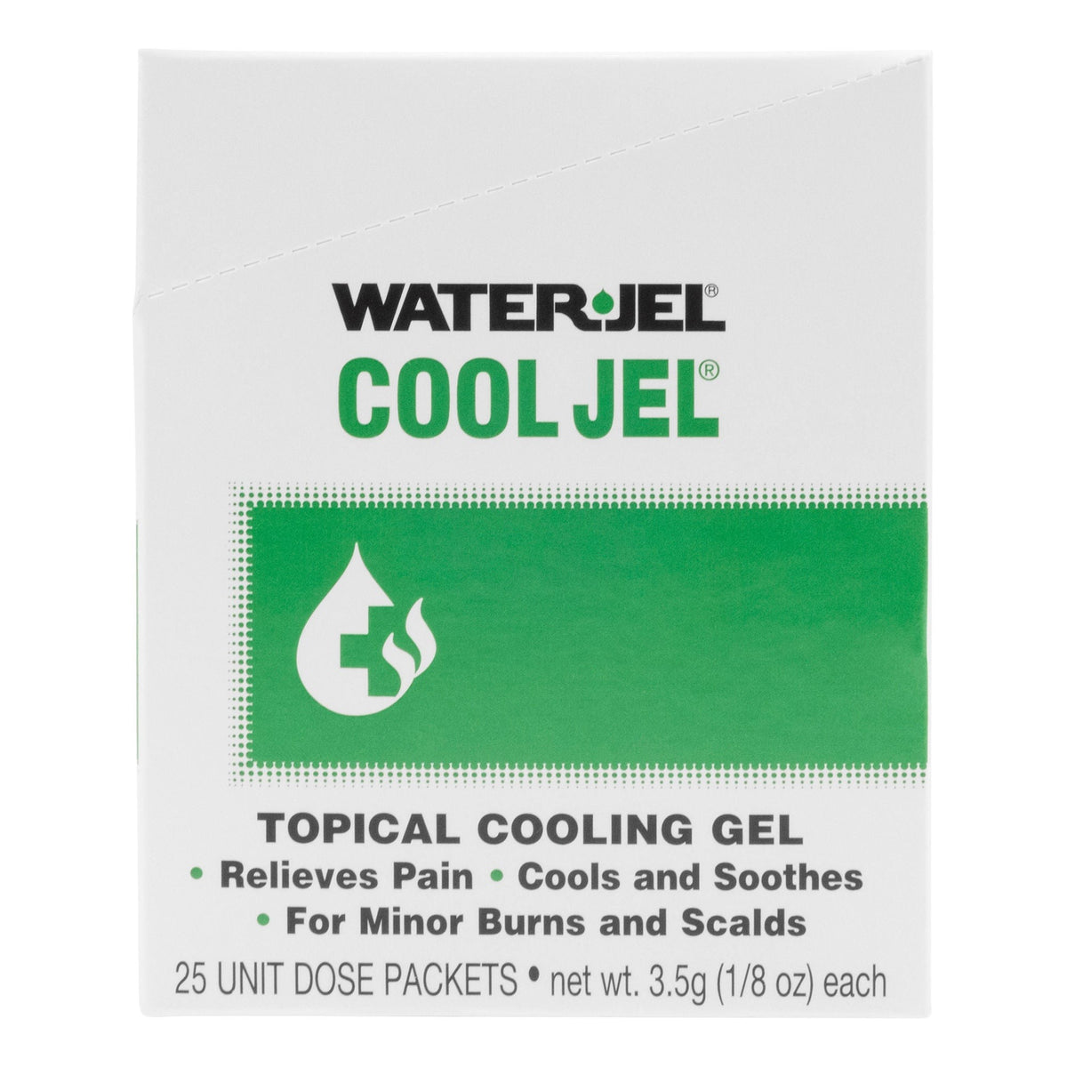 Water Jel Cool Jel, Burn Relief Topical Gel, Tea Tree Oil, Glycerin, 3.5 Gram Packet - CJ25-600.00.000 - LL Medico