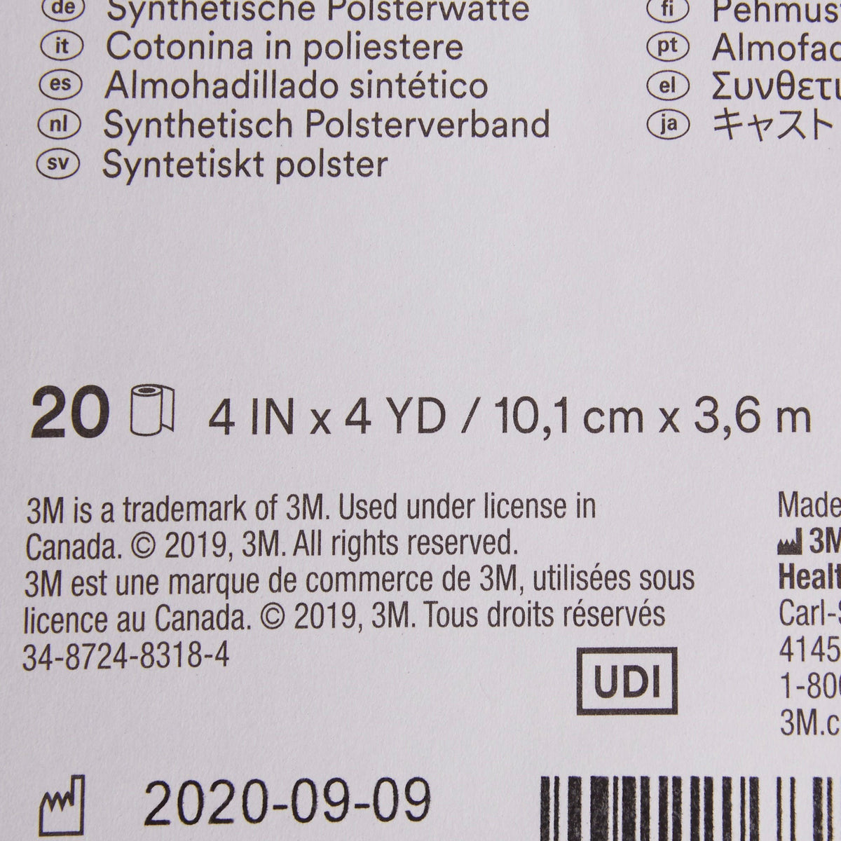 3M Synthetic Undercast Cast Padding, White, Polyester, NonSterile - LL Medico