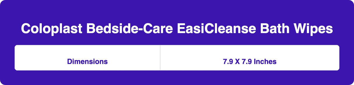 Coloplast Bedside-Care EasiCleanse Bath, No-Rinse, Self-Sudsing, Disposable Washcloth, Fragrance-Free, No Basin, CHG Compatible - COI7056 - LL Medico