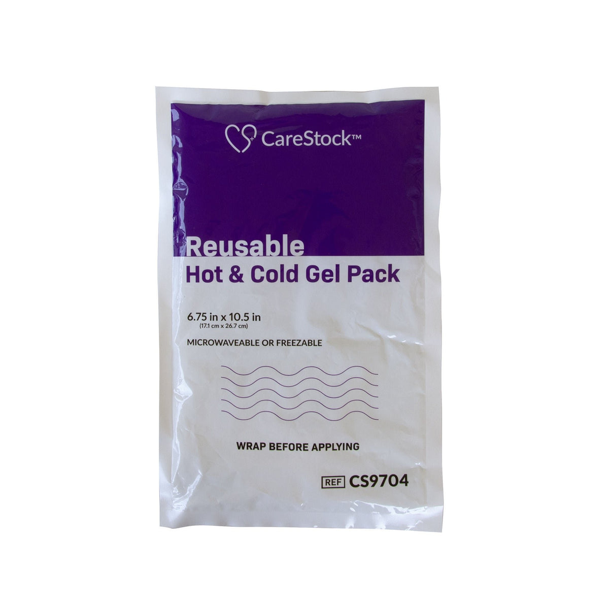 CareStock Reusable Hot & Cold Gel Pack, Large, 6.75" x 10.5" - CS9704 - LL Medico