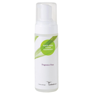 Cardinal Health Rinse-Free Foaming Cleanser, Unscented, 7.1 oz Pump Bottle