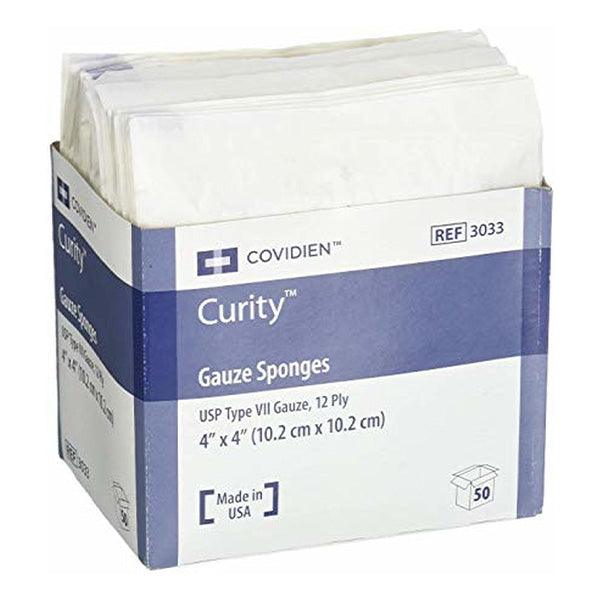 Curity USP Type VII Gauze Sponge, 4 x 4 Inch, 12-Ply