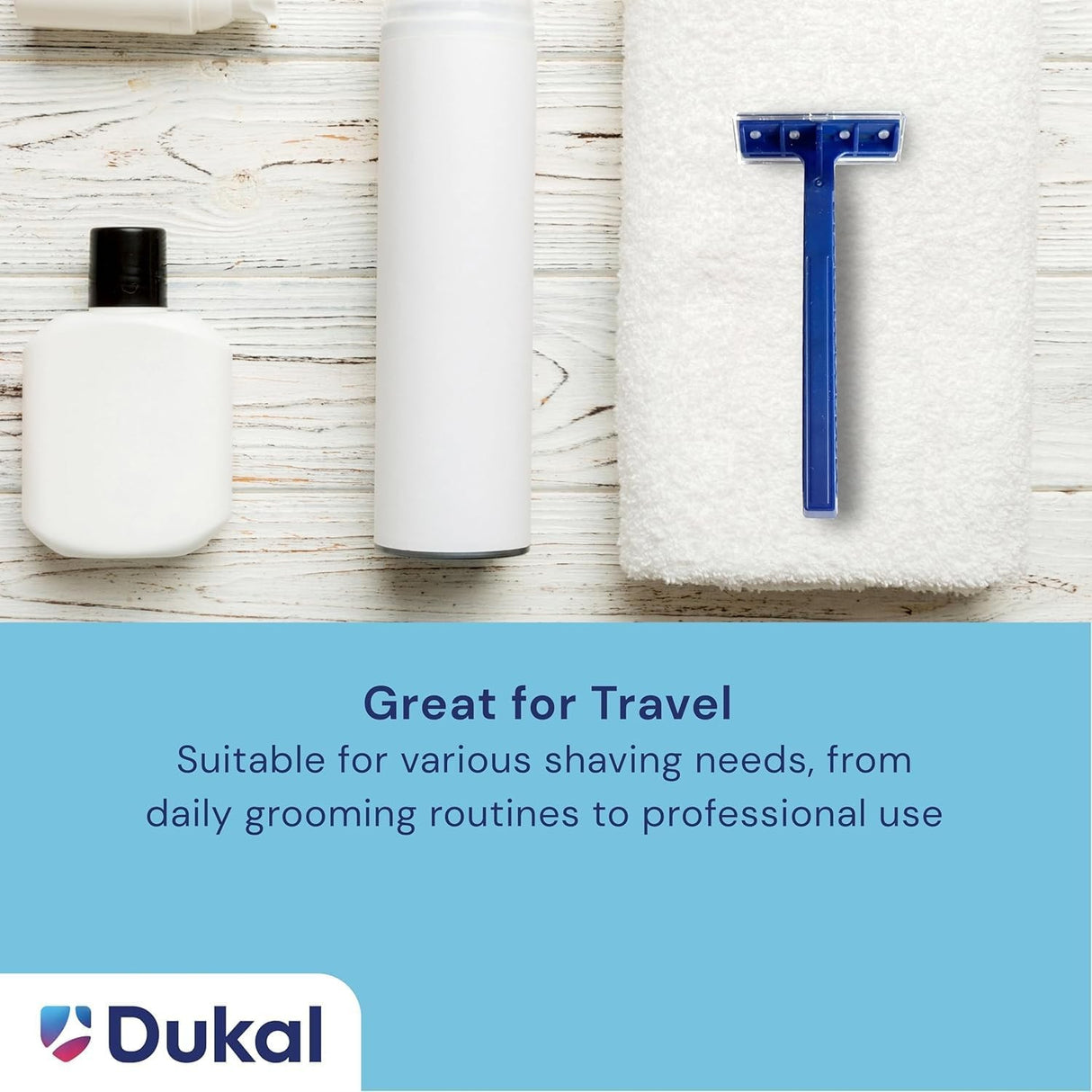 DawnMist Disposable Razor Standard Twin-Blade, Blue Handle
