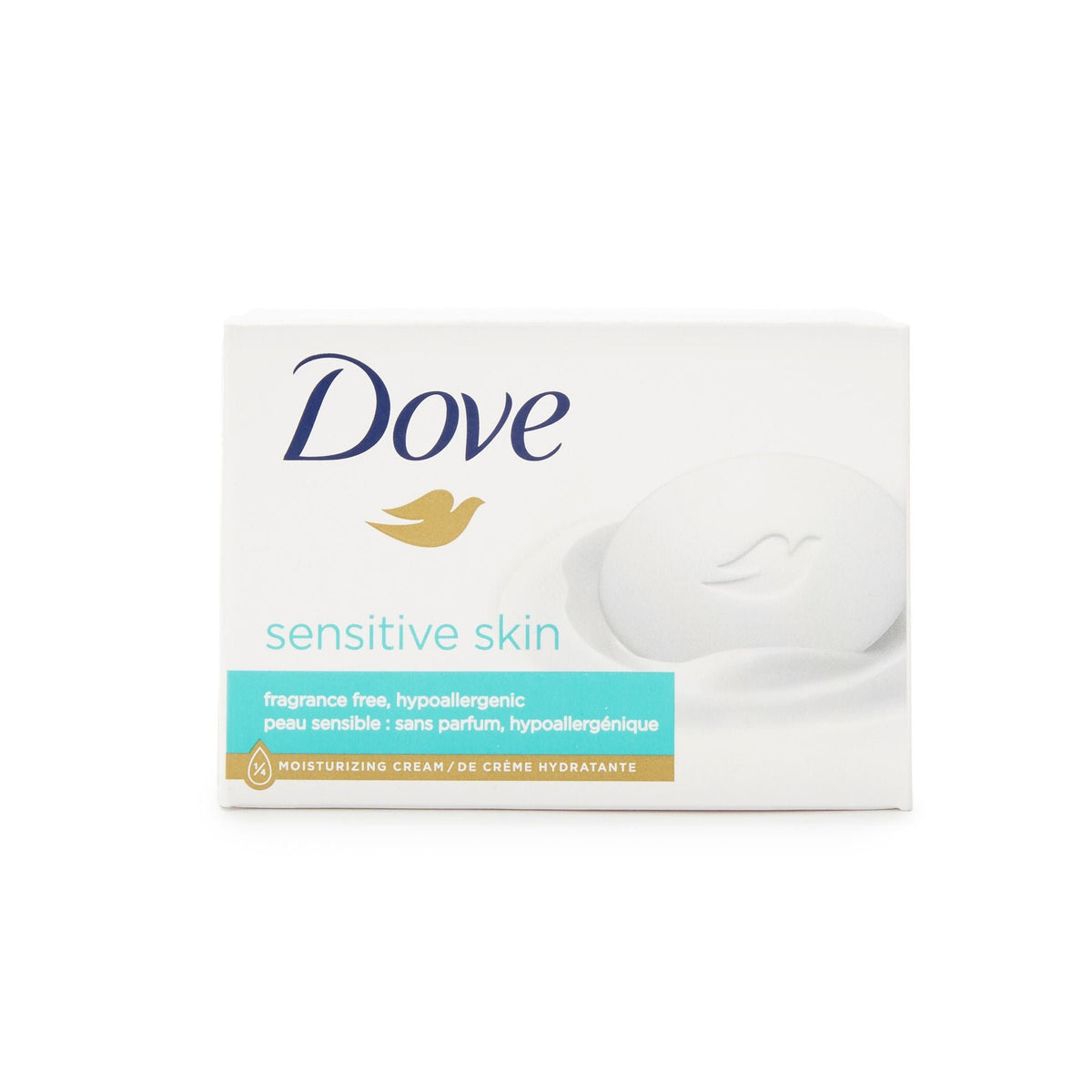 Dove Sensitive Skin Bar Soap, Unscented, 3.75 oz