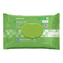 McKesson Flushable XL Wipes, Fragrance Free, 12.5" x 7.5"