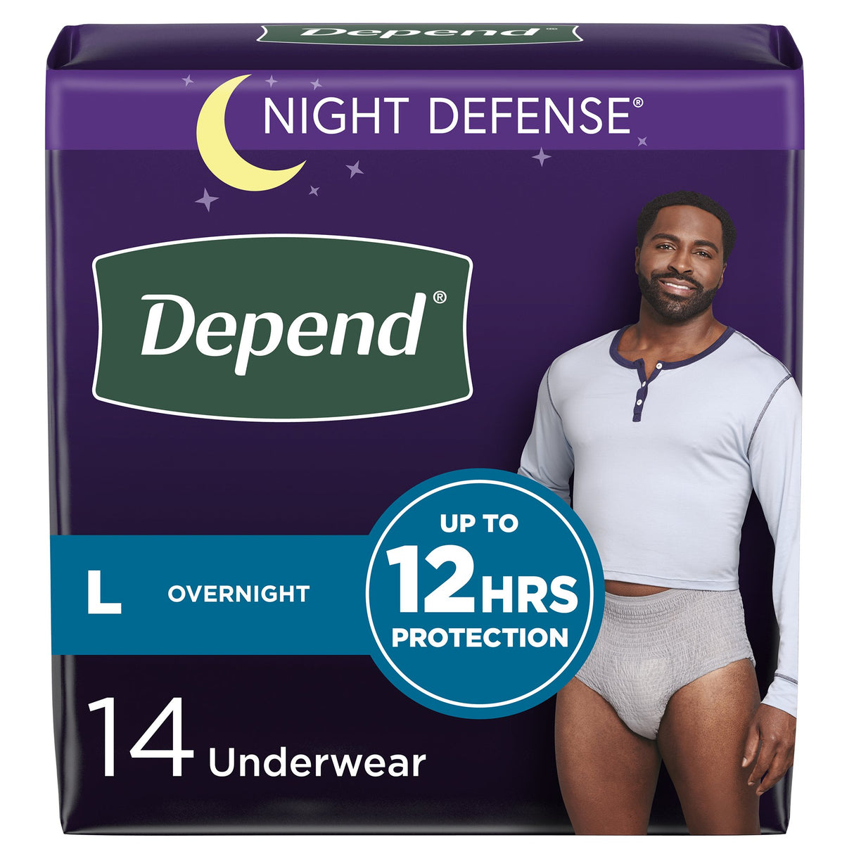 Depend Night Defense Underwear for Men