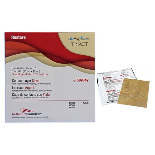 Urgo Restore Silver Wound Contact Layer Dressing, 6 x 8 Inch