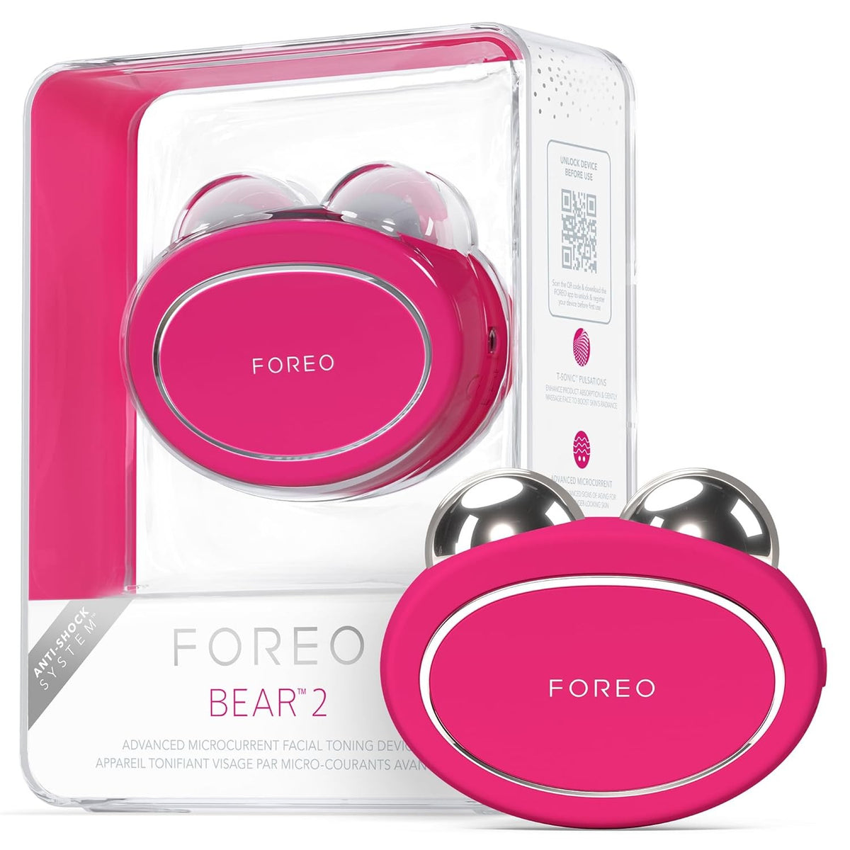 BEAR 2 Microcurrent Toning Device, Fuchsia