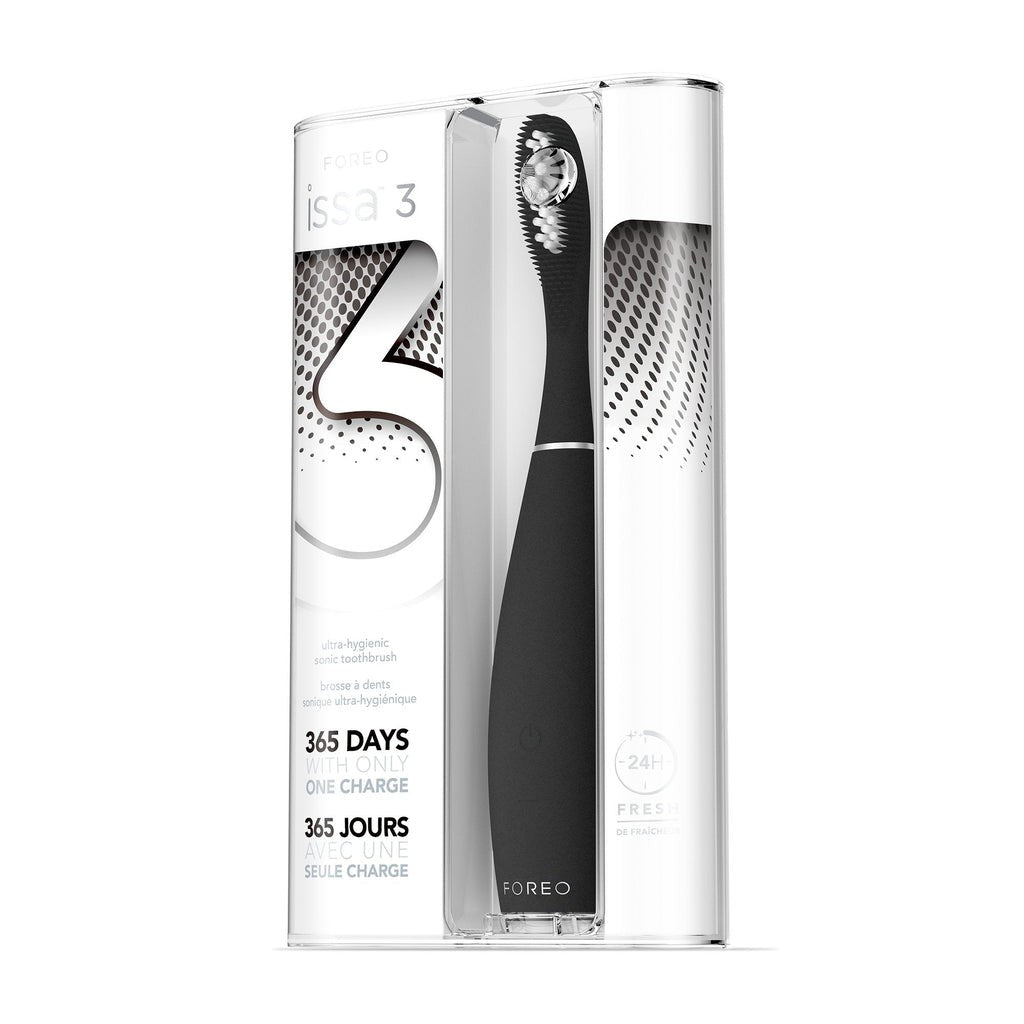 ISSA 3 Silicone Sonic Toothbrush, Black