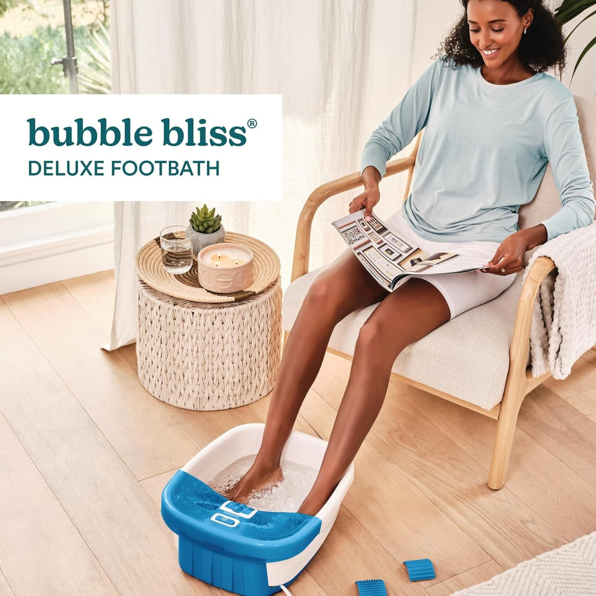 HoMedics Bubble Bliss Elite Foot Spa with Heat Boost