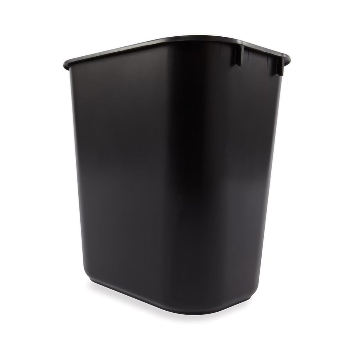 Deskside Wastepaper Basket, Rectangular, 3.25 Gallon, 8.2 x 11.4 x 12.1", Black, LLDPE - FG295500BLA - LL Medico