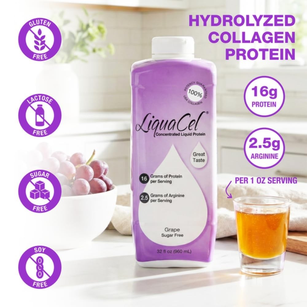 LiquaCel Concentrated Liquid Protein, Grape Flavor, 32 oz