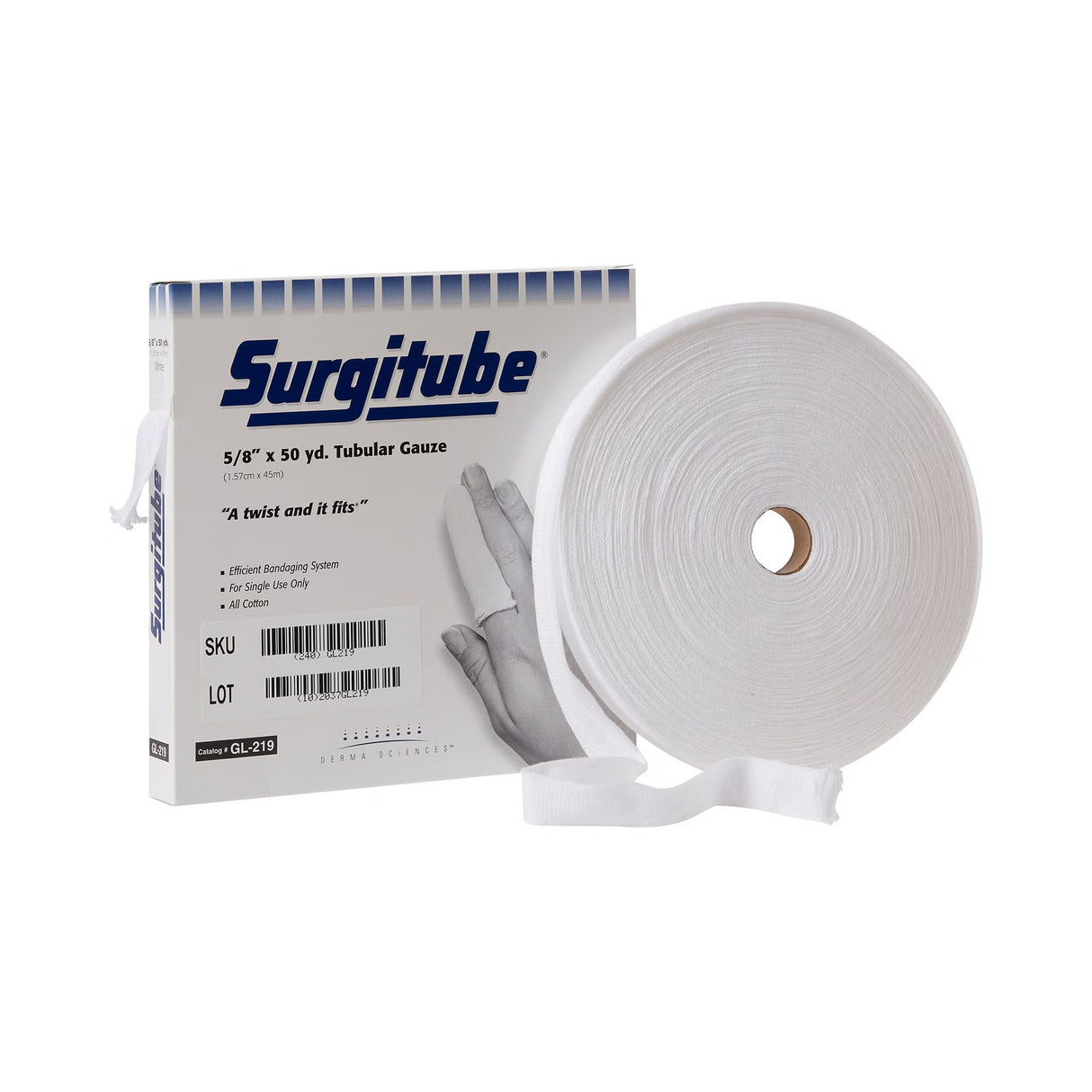 Surgitube Tubular Retainer Dressing, Size 1, 5/8 Inch x 50 Yard
