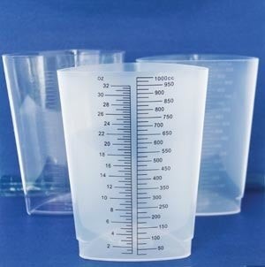 GMAX Graduated Container, Triangular, Translucent, Polypropylene, 32 oz - GP620 - LL Medico