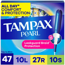 Tampax Pearl Tampons, Light / Regular / Super Absorbency, Individually Wrapped, 34 Count