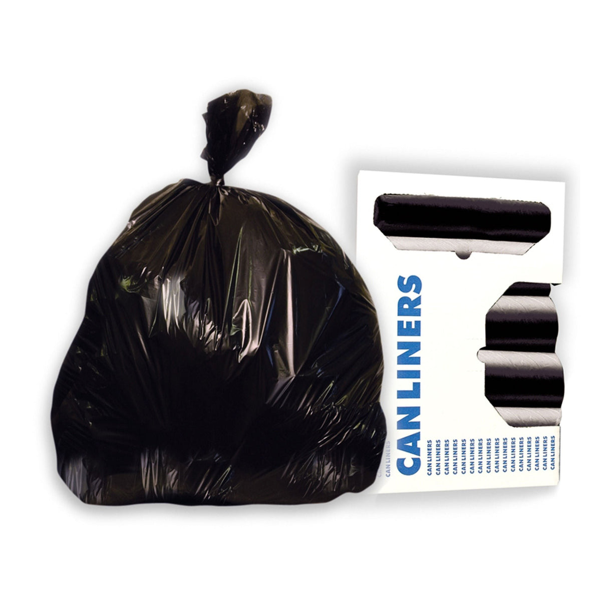 Heritage Trash Bag, Medium Duty, 16 gal, 0.50 mil, 24" x 32", Black, Star Seal Bottom, Flat Pack, LLDPE - HERH4832MK - LL Medico