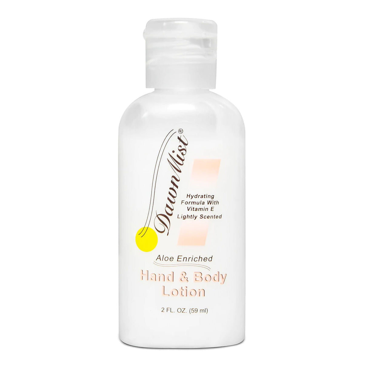 DawnMist Hand & Body Lotion, Aloe Enriched, Hydrating Formula With Vitamin E, Lightly Scented, 2 fl oz - HL02 - LL Medico