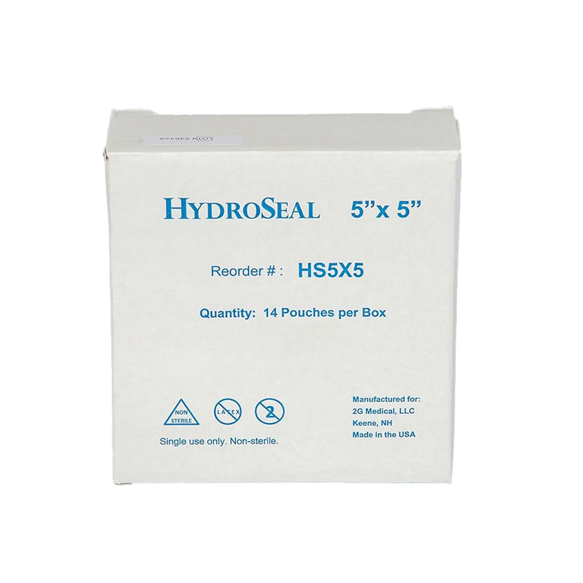 HydroSeal IV Site Barrier Protector, Clear, 5 x 5", Film / Adhesive, NonSterile - HS5X5-Box - LL Medico