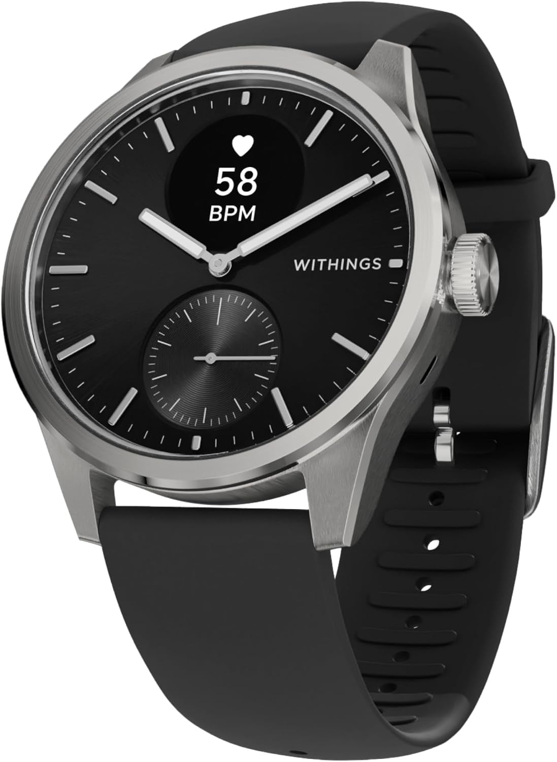Withings ScanWatch 2 Hybrid Smartwatch, Black, 42mm