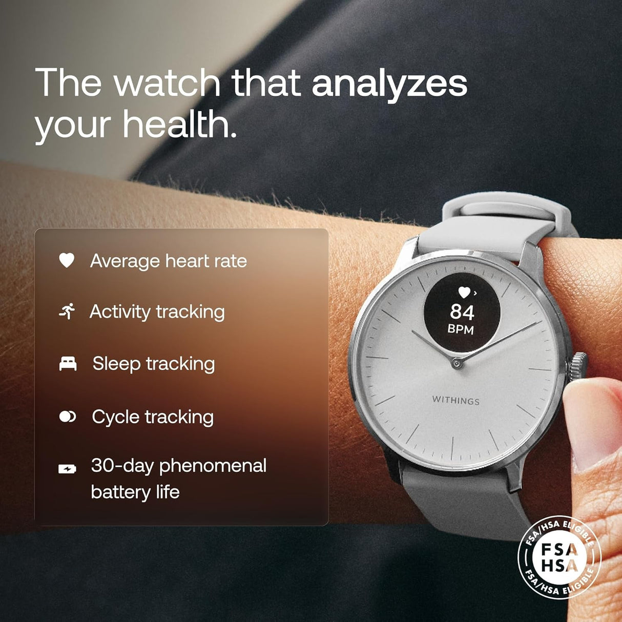 Withings ScanWatch Light Hybrid Smartwatch, 37mm