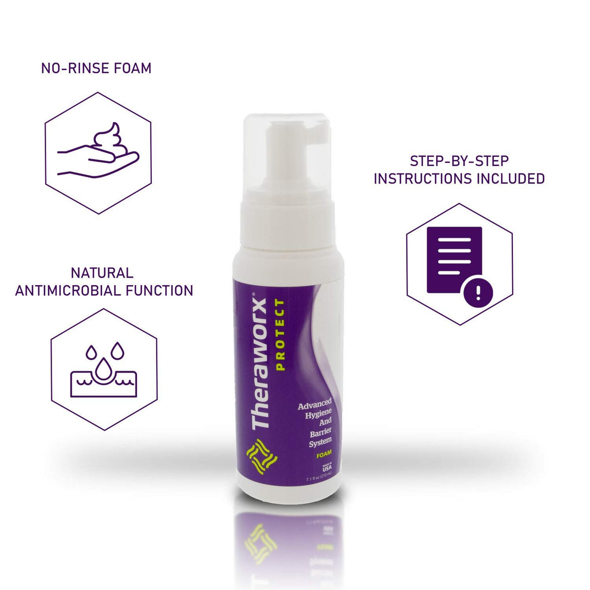 Theraworx Protect Advanced Hygiene and Barrier System Foam, Lavender Scent