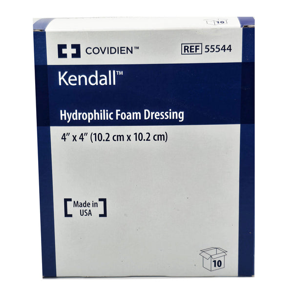 Kendall Nonadhesive without Border Foam Dressing, 4 x 4 Inch
