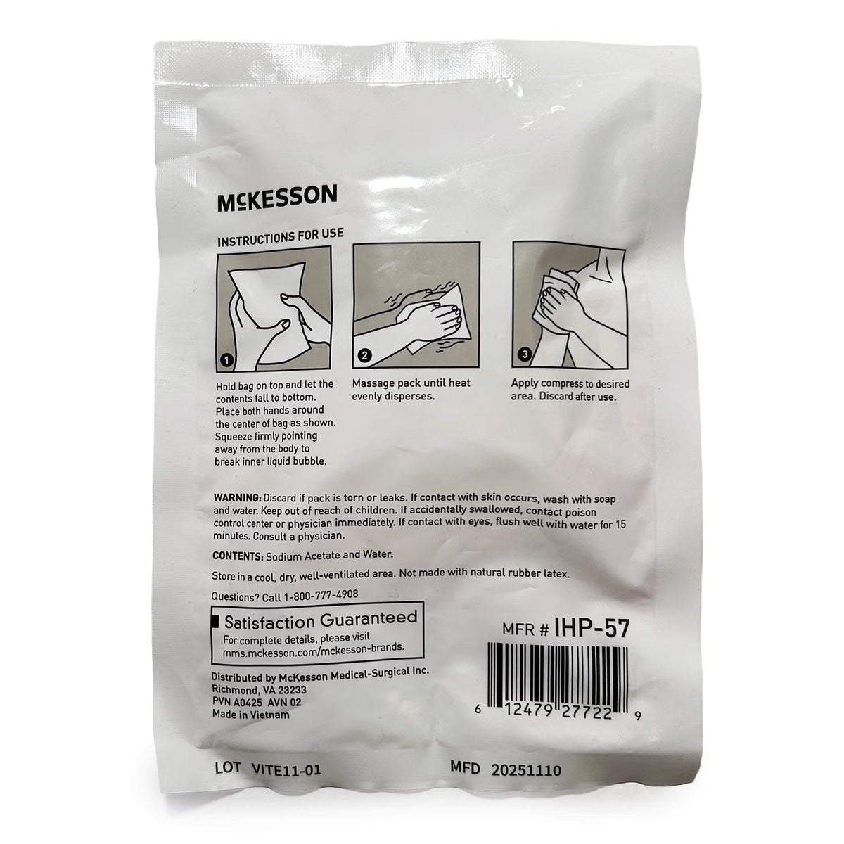 McKesson Instant Hot Compress, Single-Use, Disposable, 5" x 7" - IHP-57 - LL Medico