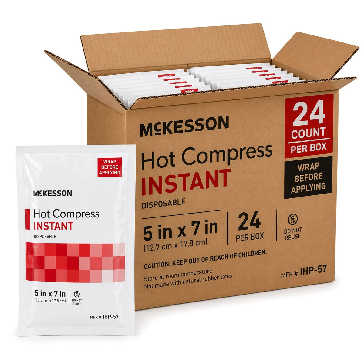 McKesson Instant Hot Compress, Single-Use, Disposable, 5" x 7" - IHP-57 - LL Medico