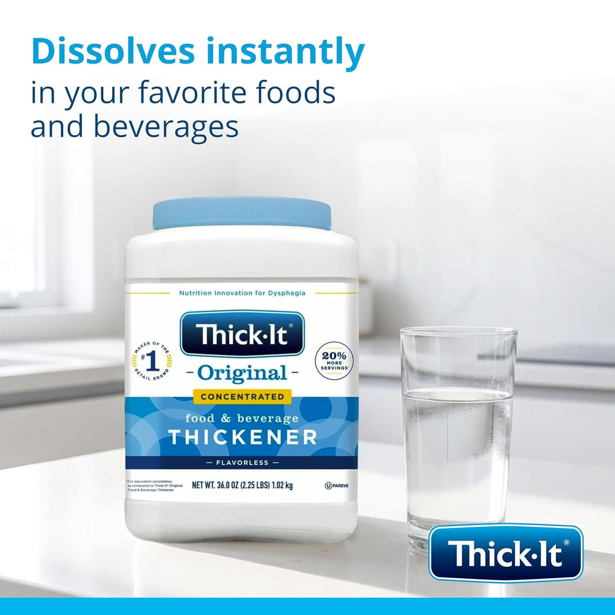 Thick-It Concentrated Food and Beverage Thickener, Unflavored, 36 oz