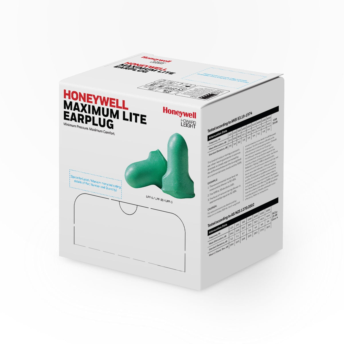 Howard Leight Max Lite Uncorded Disposable Foam Earplugs, One Size Fits Most, NRR 30, Green - LPF-1 - LL Medico