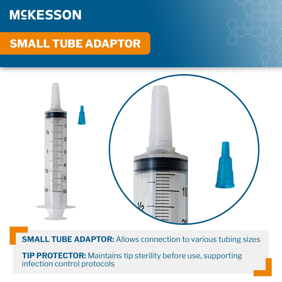 McKesson Irrigation Syringe, 60 mL, Catheter Tip, Plastic, Non-Sterile - MCK901 - LL Medico