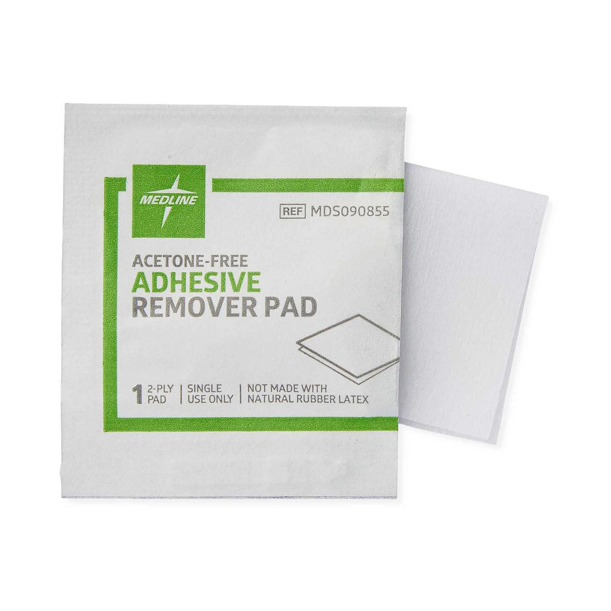 Medline Adhesive Remover, 1¼ x 1½ Inch Wipe