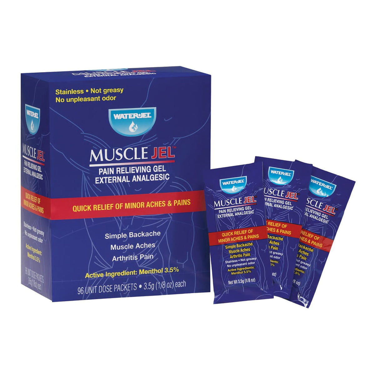 Muscle Jel Menthol Topical Pain Relief Gel, 3.5% Menthol - MJ1152.00.000 - LL Medico