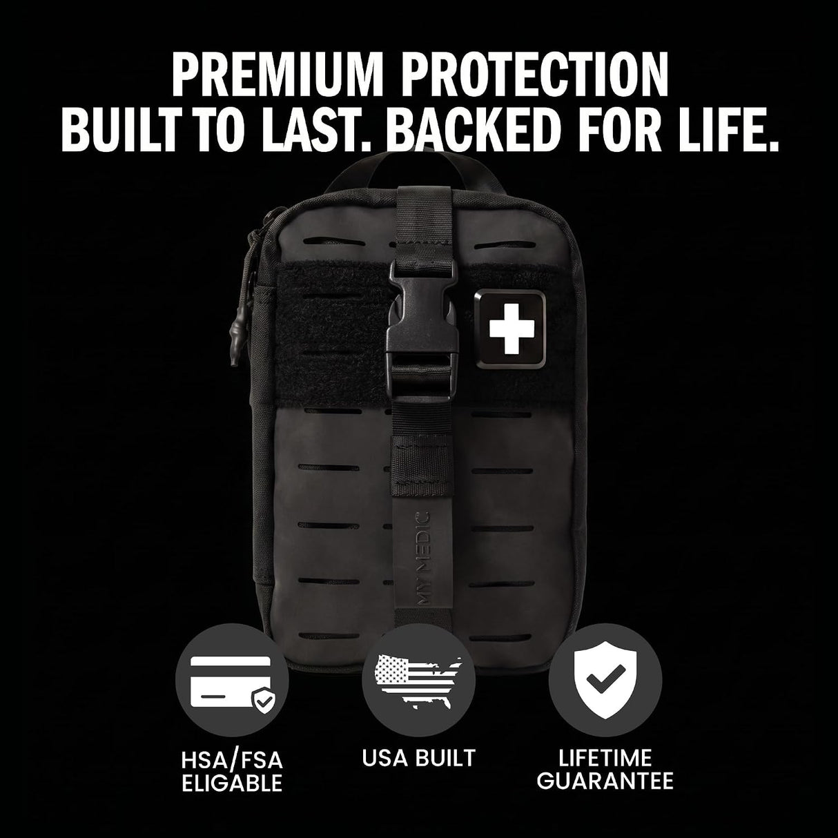 My Medic MYFAK Pro First Aid Kit, Trauma & Medical Supplies for Survival, Black