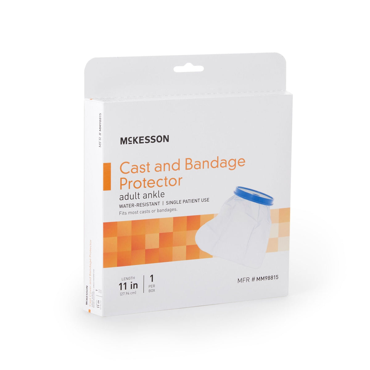 McKesson Leg Cast Cover, Ankle, 12" Length, Vinyl - MM98815 - LL Medico