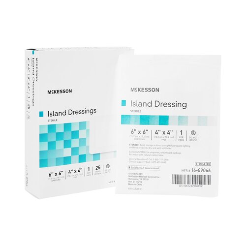 McKesson White Adhesive Dressing, 4 x 6 Inch