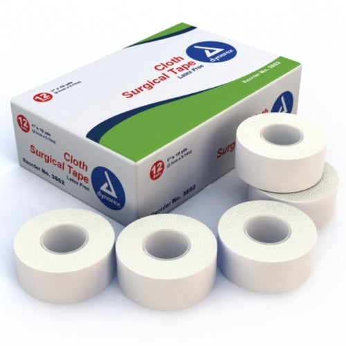 Dynarex Cloth Medical Tape, 1 Inch x 10 Yard, White
