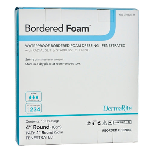 BorderedFoam Adhesive with Border Foam Dressing, 4-Inch Round