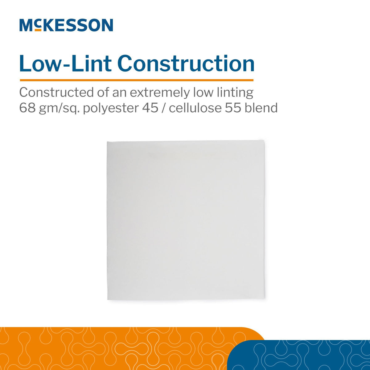McKesson Cleanroom Wipe, ISO Class 5, White, Sterile, Disposable, Cellulose / Polyester, 9 x 9" - MSWIP0909-20 - LL Medico