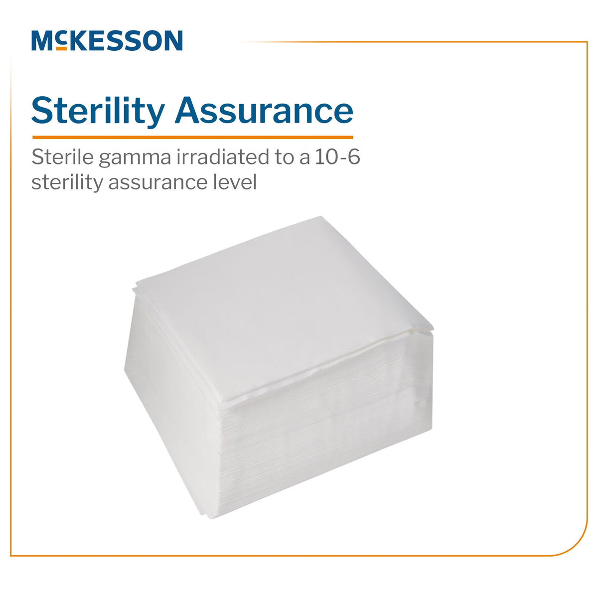 McKesson Cleanroom Wipe, ISO Class 5, White, Cellulose / Polyester, Sterile, Disposable, 12 x 12" - MSWIP1212-20 - LL Medico