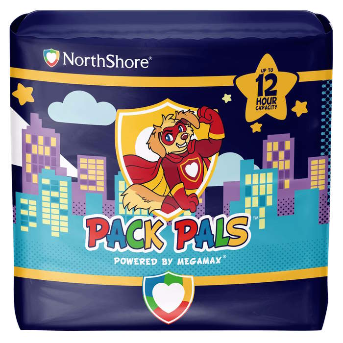 NorthShore PACK PALS 12-Hour Printed Adult Diapers Powered by MegaMax