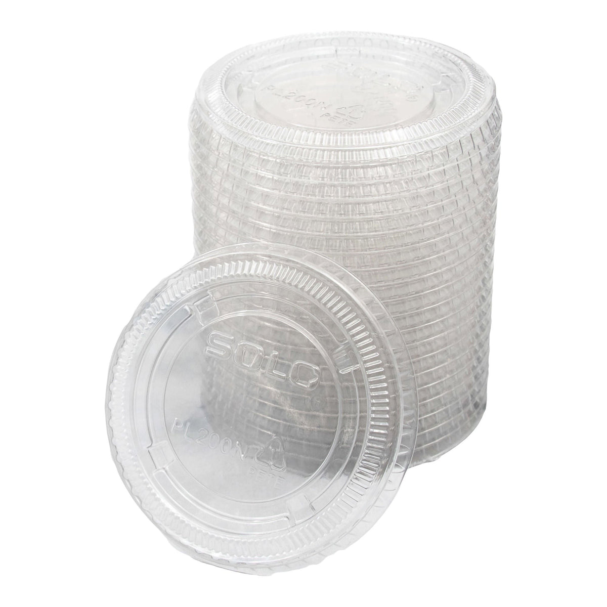 Dart Solo Souffle Cup Lid, For Medium Souffle Cups, Clear, Plastic, Disposable - PL200N - LL Medico