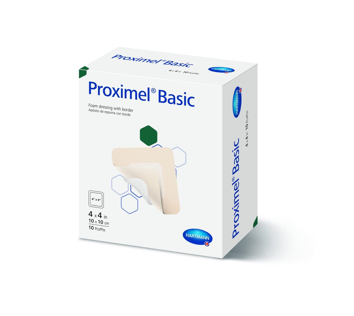 Hartmann Proximel Basic Non-Border Foam Dressing, Sterile, 6 x 6 Inch