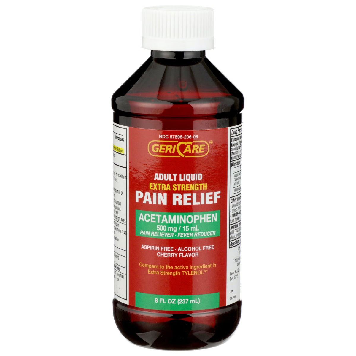 Geri-Care Acetaminophen Pain Relief Liquid, 500 mg/15 mL, 8 oz - Q202-08-GCP - LL Medico